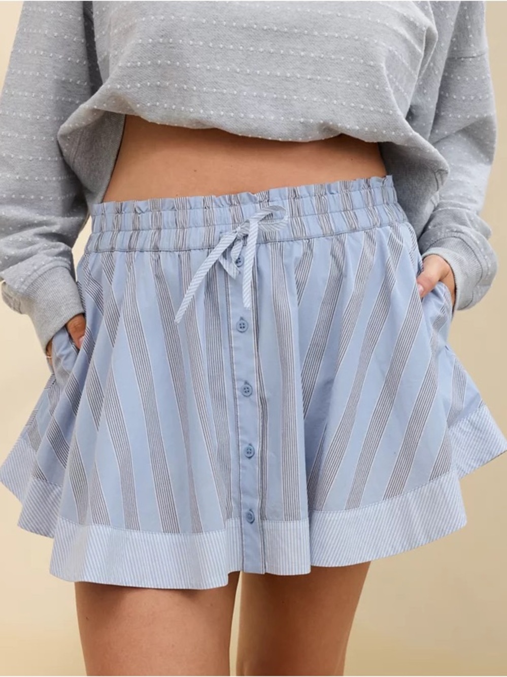NWT XS Boxer Skirt AERIE Shorts 100% Cotton Extra Small Skorts New 0 2 Athletic - Picture 3 of 8